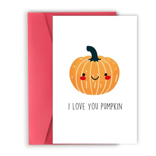 Asmallgf Cute Pumpkin Halloween Card for Kids Adult, Halloween Bi...