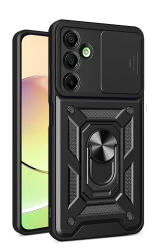Image of YUWOO Back Cover for Samsung Galaxy A16 5G |Shockproof Cover|Military Grade Protection|Camera Slider for Protection Back Cover for Samsung Galaxy A16 5G (Black)
