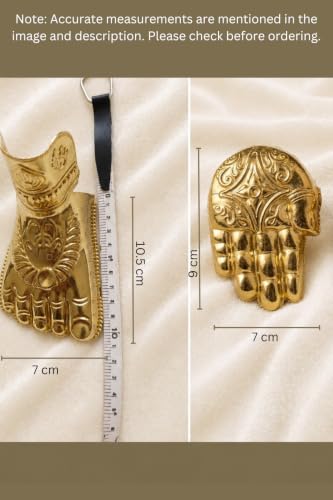 Image of Varamahalakshmi German Silver Hands and Legs | Varamahalakshmi Hastham and Padham | Varamahalakshmi Pooja - Big (Gold)