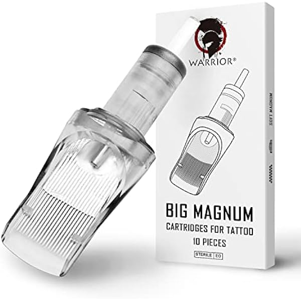 WARRIOR sterylizowane wkłady do igieł do tatuażu duże odcienie wypełniające wkład do igieł do tatuażu BIG Magnum 10 sztuk ze stali chirurgicznej (0.35MM-1245M1)