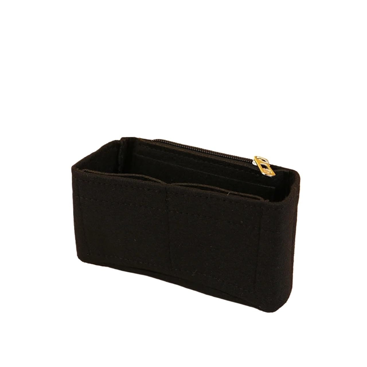 HUWOYG 2 Pcs Liner Bag Felt Purse Insert Handbag Inner Bladder Organizer For Mini Storage For Wallet Organizer(Black)