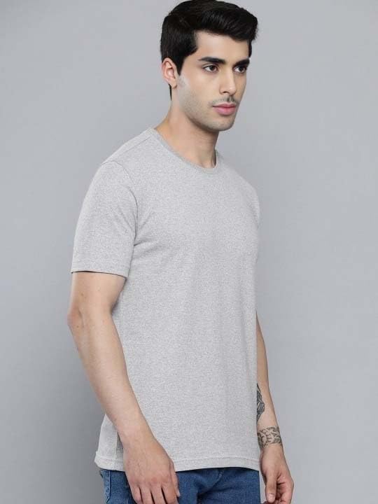 Image of Men's Plain Cotton Crew Neck T-Shirt Regular Fit Short Sleeve Tee