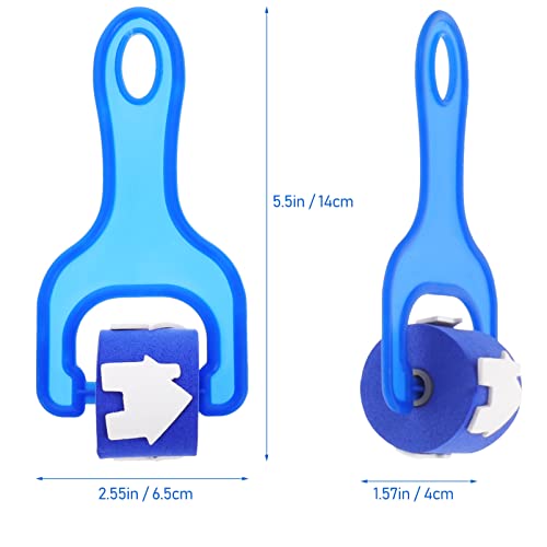 Stobok 8Pcs Drawing Sponge Roller Brush Foam Painting Stamper Brush Kids Paint Graffiti Diy Tool With Handle For Arts Craft Painting Drawing Blue #TOP6