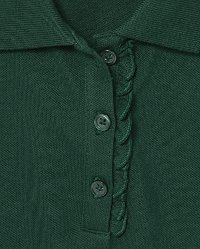 The Children's Place Girls Multipack Short Sleeve Ruffle Pique Polos Shirt, Spruce Green 4-pack, X-Small US4