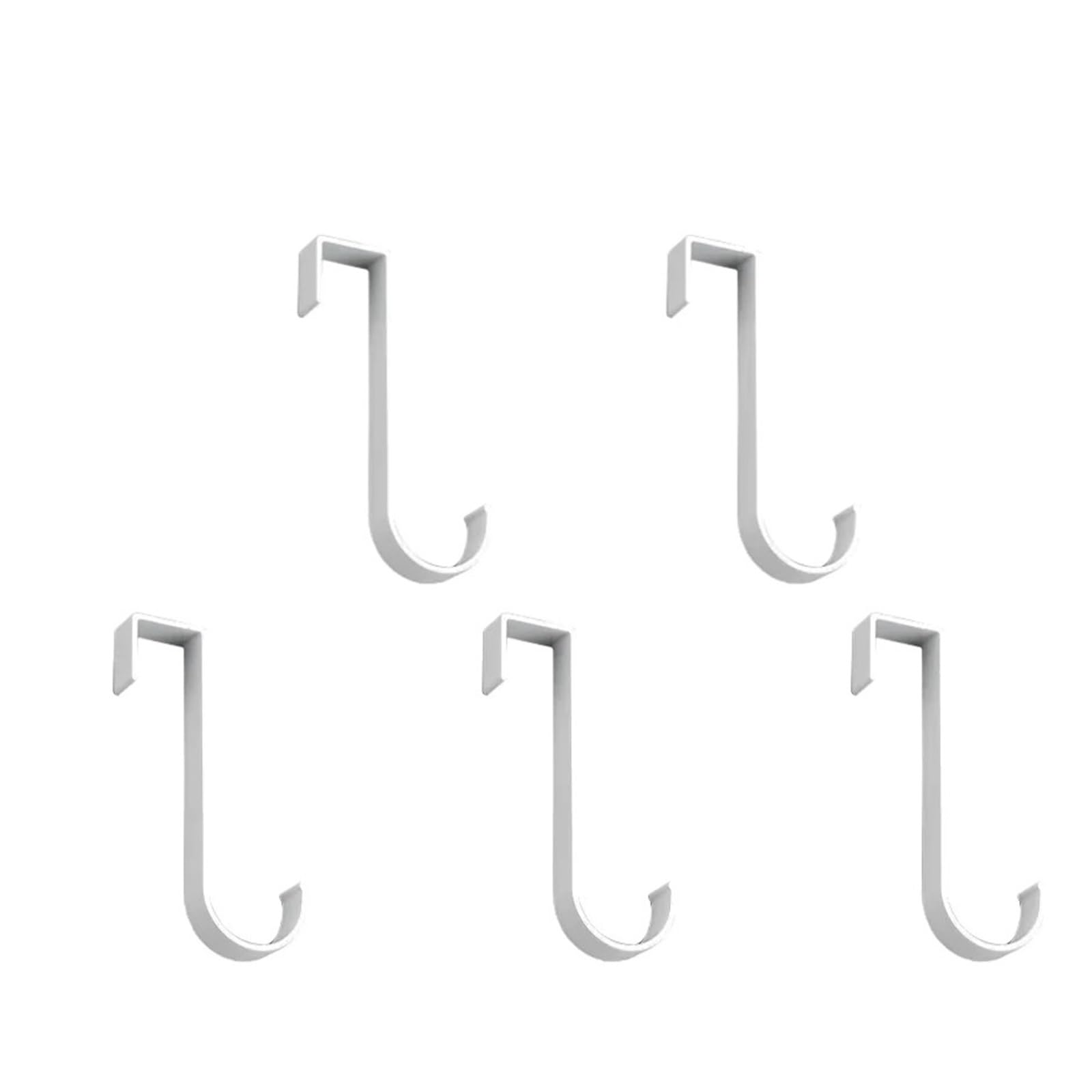 YILWPV 10pcs Over The Door Cabinet Hook Towel Clothes Hanger Z Shape Back Cupboard(White)