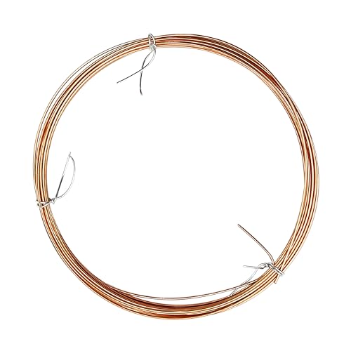 Copper Brazing Rod Self Fluxing, High-Copper Wire Solder, 16.5 Ft, Dia 1.0MM for Jewelry Repair and...