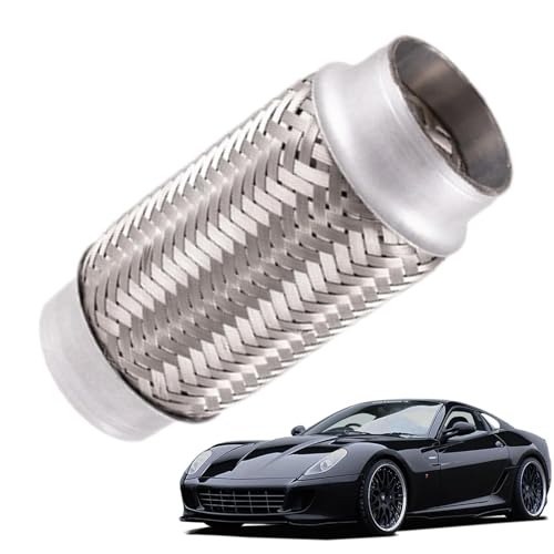 Samuliy Tubo flexible, tubo de escape flexible | Tubo de escape de coche de doble trenza,Tubos de escape de repuesto para automóviles, accesorios para muchos tipos de vehículos