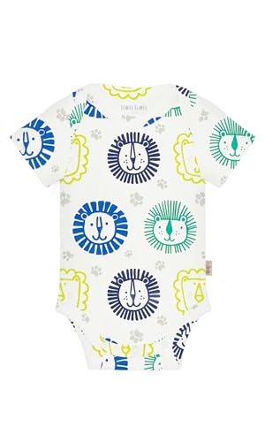 Image of KOH KOH Kids Short Sleeve Cotton Solid Lap Shoulder Baby Bodysuit