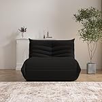 Bean Bag Chair, Memory Foam Bean Bag Sofa Large Bean Bag Chair for Adults, Bean Bag Chairs for Teens with High Density Comfortable Foam, Memory Foam Lazy Sofa for Living Room, Bedroom (Black) - Image 4