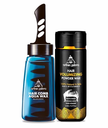 Urbangabru Hair Volumizing Powder Wax + Hair Comb Aqua Wax - 5g - Image 2