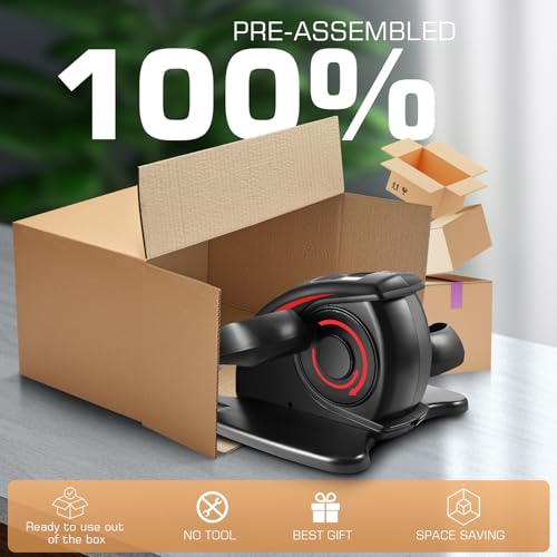 Image of ANCHEER Under Desk Elliptical Machine, Electric Seated Pedal Exerciser, Mini Elliptical Machines for Seniors, LCD Display Monitor, Remote Control, Leg Exerciser for Home