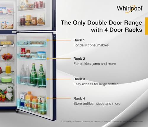 Image of Whirlpool 235 L 2 Star Frost-free inverter Double Door Refrigerator (NEO SP278 PRM SAPPHIRE ROSE(2S)-Y, 2026 Model)
