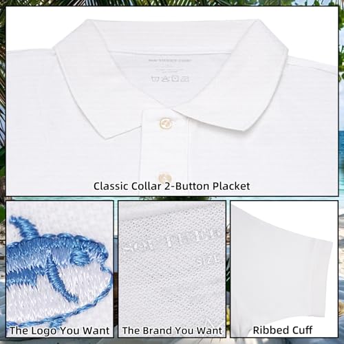 Men's Classic Polo with That Iconic Fish Outline Embroidery - The Coastal Short Sleeve You're Looking for4