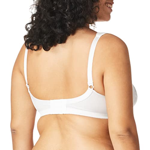 Carnival Womens Full Figured Wide Strap Bra, White, 40Dd #TOP2