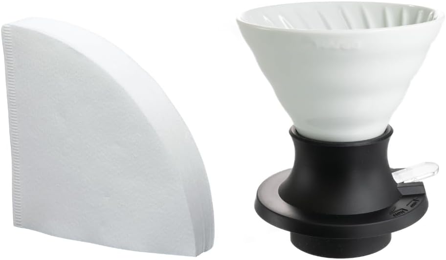 HARIO (ハリオ) Immersion Type Ceramic Dripper Switch, Finished Capacity 6.8 fl oz (200 mL), White, Made in Japan SSDC-200-W