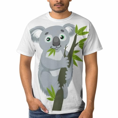 T-Shirt Homme à Col Rond Lovely Koala en Coton Confortable