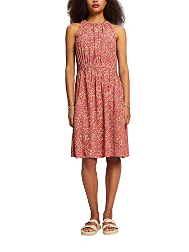 ESPRIT Damen 043CC1E305 Kleid, 874/CORAL ORANGE 5, L