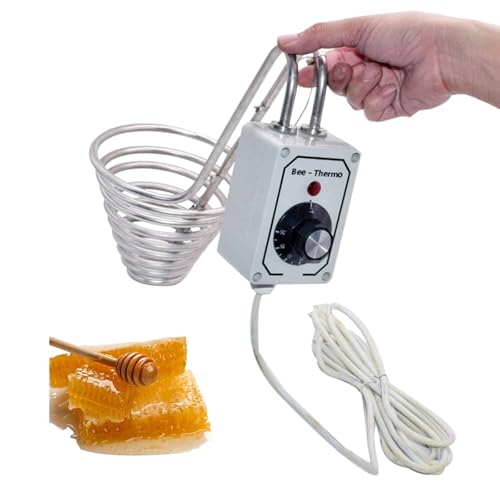 Honigschmelzgerät mit Thermostat, Edelstahl-Imkerwerkzeug, einstellbare Temperatur 30-85 ℃/30.0-85.0 °C für Bienenwachsschmelzen und kristallisierten Extrakt