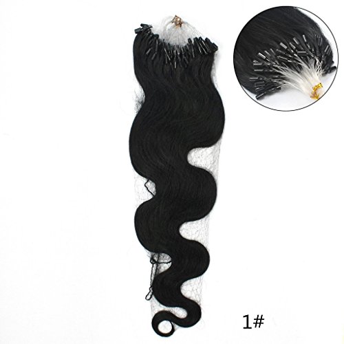 Extensions cheveux humains brésiliens extensions micro ring boucles ondulées