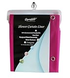 Dependable Industries inc. Essentials EVA Shower Curtain Liner - Water-Resistant, Rustproof Metal Grommets, 3 Magnets Bottom, Easy Clean, 72' x 72' Size (Hot Pink)