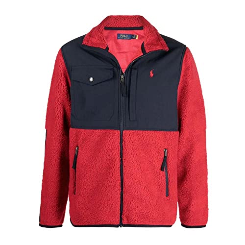 Polo Ralph Lauren Boys Colorblock Panelled Sherpa Fleece Jacket (Medium 10-12)