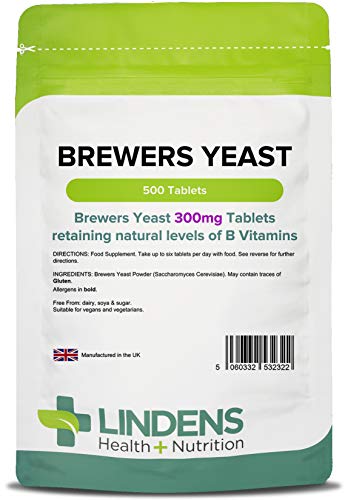 Lindens LEVADURA DE CERVEZA 300mg Pastillas 500 Pack GB Fabricante