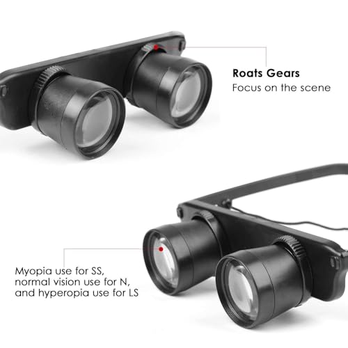 Image of Professional Hands-Free Binocular Glasses for Fishing, Bird Watching, Sports, Concerts, Theater, Opera, TV, Sight Seeing, Hands-Free Opera Glasses for Adults(Pack of 1)