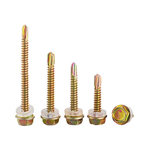 Vis auto-taraudeuses M4.8x40 robustes en acier coloré pour fixation de tuiles