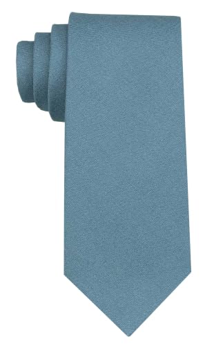 Image of Mens Solid Linen Ties - Slim Pattern Necktie for Men Wedding Groomsmen