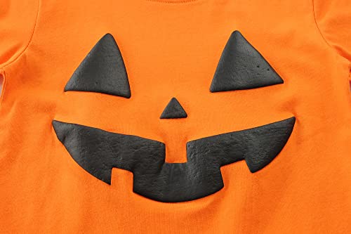 Toddler Little Boy Girl Halloween Shirt Kid Pumpkin Face Glow in The Dark Skeleton Truck Tshirt Short Sleeve Tee Top4