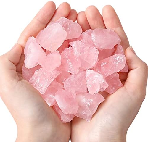 MAIBAOTA Natural Rose Quartz Crystals Bulk Raw Healing Crystal St...