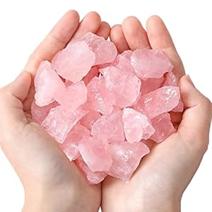 MAIBAOTA Natural Rose Quartz Crystals Bulk Raw Healing Crystal Stones 1″ Raw Rough Gemstones Rocks for Tumbling Polishing Cutting Reiki Witch Quartz Crystals