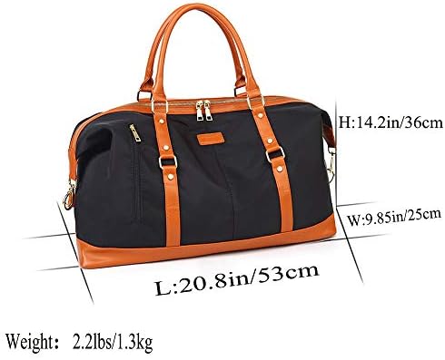 Weekend Bags for Women and Ladies Travel Bag Overnight Carry-on Shoulder Duffel Tote Bag With PU Leather Strap 3 Weekend Bags for Women and Ladies Travel Bag Overnight Carry-on Shoulder Duffel Tote Bag With PU Leather Strap