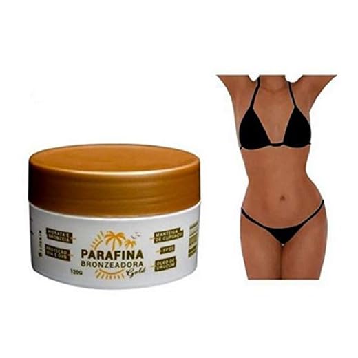 Kit 01 Parafina Bronzeadora Gold 120G + 01 Biquíni para Marquinha tipo Fita em Tecido (Tamanho único)