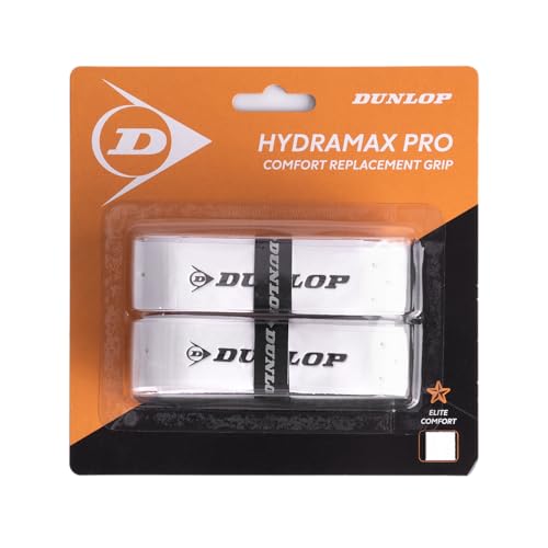 DUNLOP Empuñadura de Repuesto Hydromax Pro Squash, Blanca (Paquete de 2)