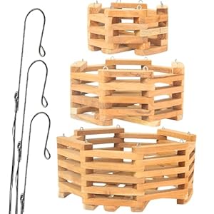 Desquiggle 3er Set achteckige Orchideenkörbe