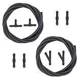 2 Stück Wischwasserschlauch Reparaturset Scheibenwaschanlage Schlauch 2M Universal Spritzwasserschlauch mit Schlauchverbinder Adapter für Scheibenwischer