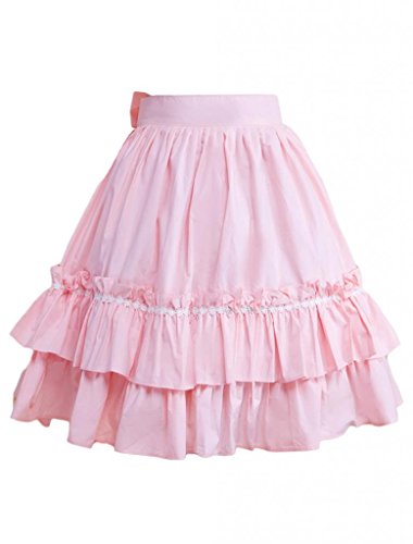 Hugme Cotton Pink Ruffles & Bow Lolita Skirt
