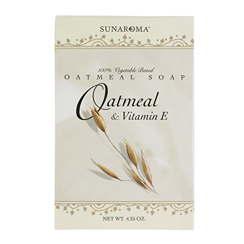 SUNAROMA Oatmeal Soap with Vitamin E (4.25 oz) - 100% Vegeta