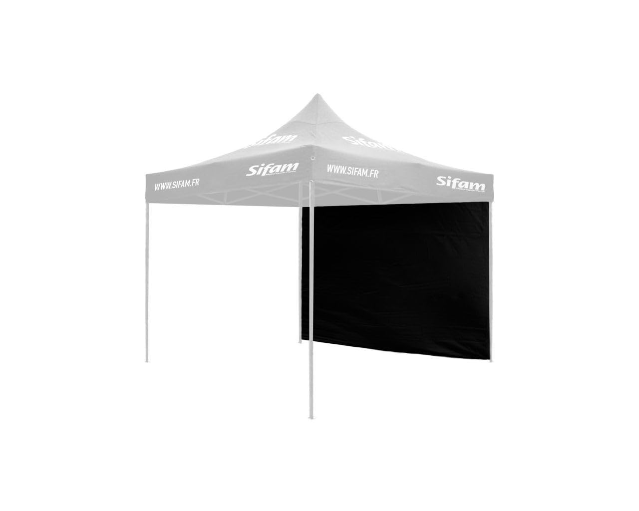 Cloison pour tente 3x3m noire Barnum22 en toile opaque amovible