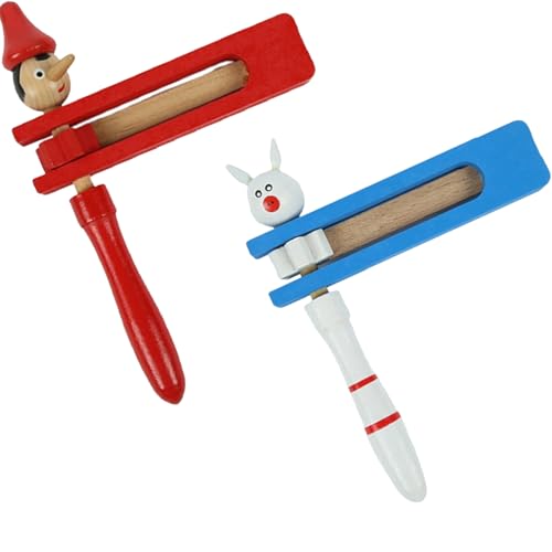 2 Stück Klapper, Rassel, In Rot Und Blau-Weiß, Für Kinder Und Erwachsene, Perfekt Für Spiele, Partys Und Sportveranstaltungen, Ideal Als Geschenk Oder Für Gruppenaktivitäten