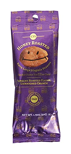 Mr. Smiley Honey Roasted Peanuts 1.75 oz. Tube Bag - Case Of: 16;16