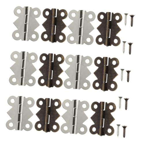 KICHOUSE 20pcs Box Butterfly Hinge Antique Hinges for Doors Butt Hinges for Cabinet Doors Door Hinges Cabinet Hinges Bronze Old Cabinet Hinges Antique Cabinet Hinges Cabinet Door Hinge Iron