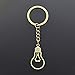 Produktbild INTVN Mode 30mm Schlüsselring Metall Schlüsselanhänger Schlüsselbund    Antik Bronze Silber Farbbeschichtete Glühbirne 19x35mm Anhänger