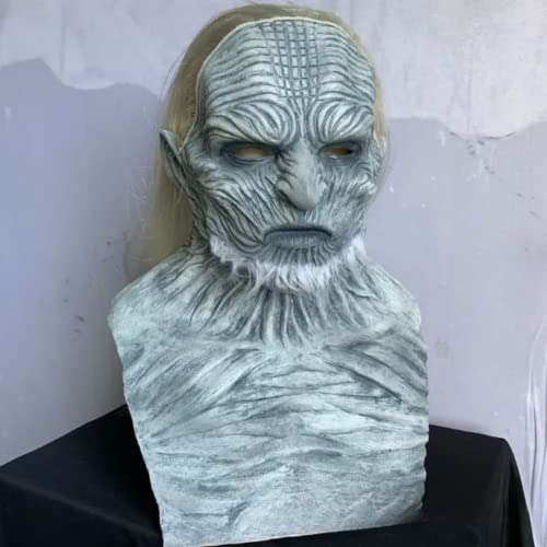 White Walker Monster Horror Masque de nuit Roi fantôme blanc dans Game of Thrones Halloween Mascarade Decor Manga Cosplay Costume Cover