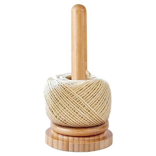 Yarn Ball Holder for Knitting and Crocheting, Wooden Yarn Holder Spinner, Rotating Pendulum Yarn Ball Dispenser Stand, Crochet Yarn Holder Spinner, Crochet Accessories Gift for Knitting Lovers