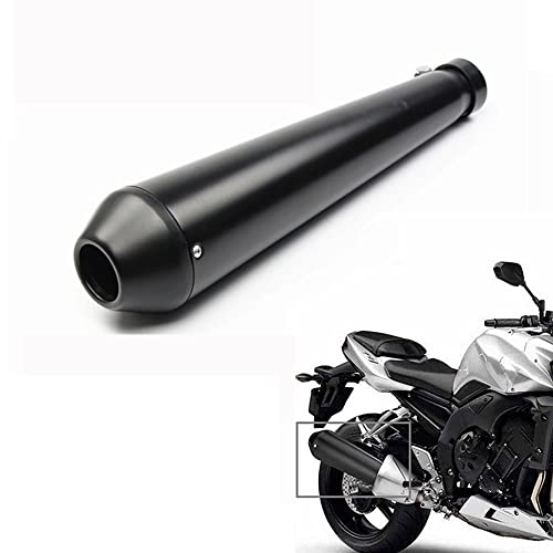 Universale Scarico Terminale Tubo 3,8-4,6 cm per Classico Moto Bobber Cafe Racer-Nero