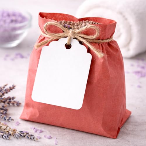 Image of CVANU 300pcs Premium Color Tag Blank Hanging with Pre-Punched Hole Tags for DIY Crafts, Gift Wrapping, Labelling & Writable Decorative Tags for All Occasions (2.85in X 1.7in) Dusty Grey