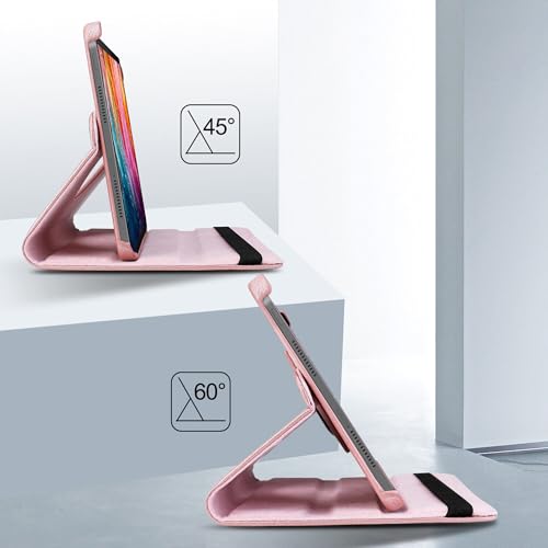 Image of TGK 360 Rotatable Smart Flip Cover for Lenovo Idea Tab Pro 12.7 Inch 2025 TB-373FU TB-375FC Tablet Case (Rose Gold)