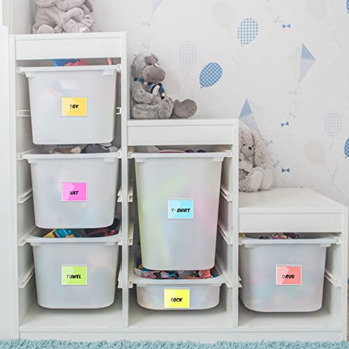 Image of Chinco 30 Pcs Self Adhesive Pockets, Bin Labels for Storage Bins, Clear Pocket Label Sleeves, Plastic Index Card Holder with Top Open for Organizing Bins Box Drawer(2.75 x 3.5 Inches)